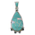 Opal Turquoise And Sterling Silver Southwestern Pendant YX76020